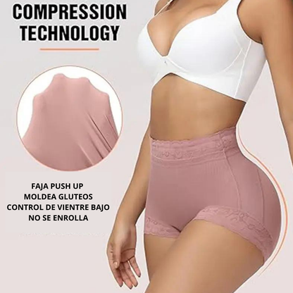 Braga moldea glúteos con control vientre bajo sin costuras