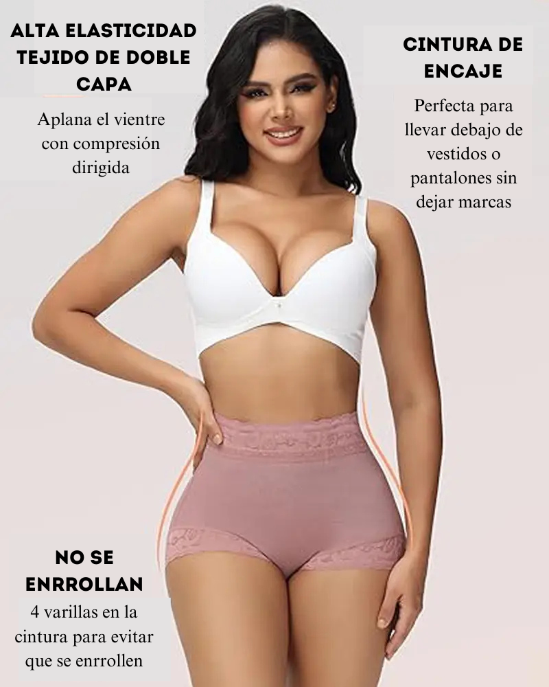 Braga moldea glúteos con control vientre bajo sin costuras